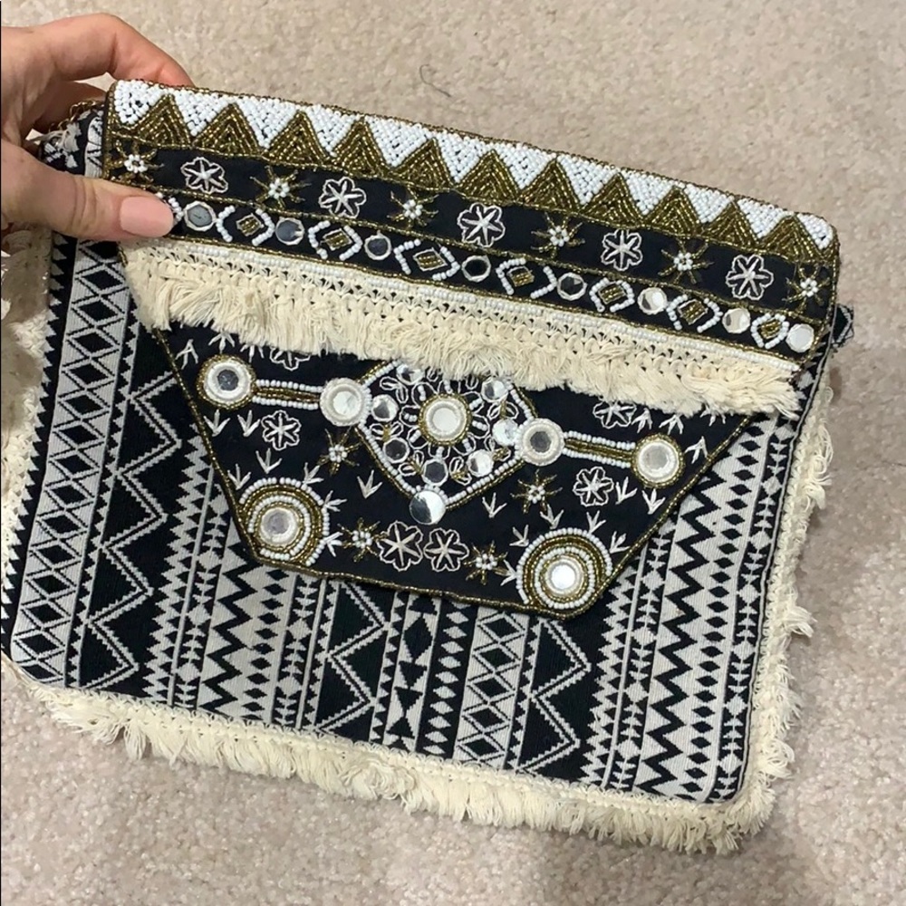 Francesca’s beaded clutch